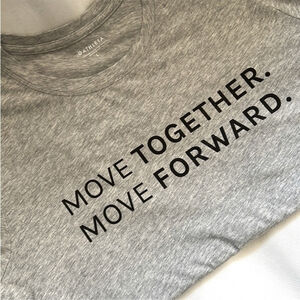 NWOT Athleta Organic Daily Crew 100% Cotton 
Tee Crew Size Large Gray